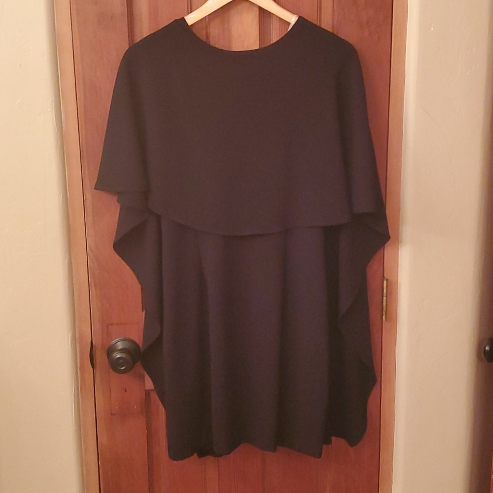 Lulu's cape mini dress with  low back